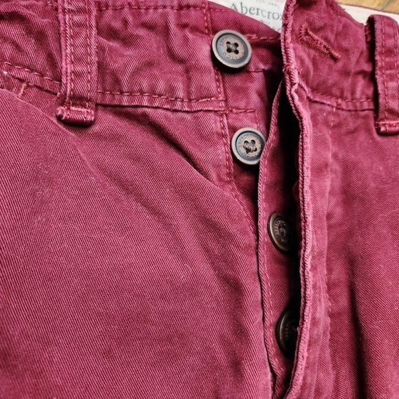 Abercrombie and Fitch Burgundy Jeans Size 31x30, NWT - Picture 3 of 8